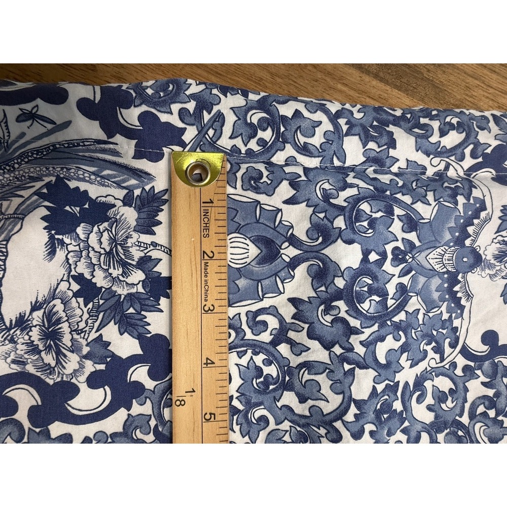 Ralph Lauren 2 King Pillowcases Shams Bird Blue Porcelain Tamarind Chinoiserie - Picture 4 of 10